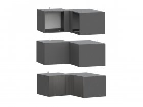 Антресоль (АН50+АН75+планка) Эккервуд (графит) в Чокурдахе - chokurdah.mebel-nsk.ru | фото