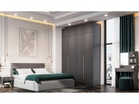 Гардеробная Эккервуд (графит) в Чокурдахе - chokurdah.mebel-nsk.ru | фото