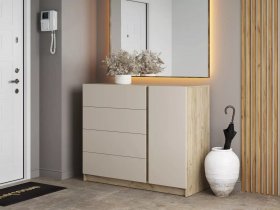 Комод Бостон  КМ-001 (дуб крафт серый/кашемир) в Чокурдахе - chokurdah.mebel-nsk.ru | фото