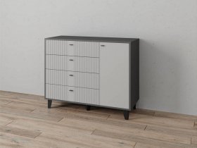 Комод «Катрин-13» (графит/светло-серый) в Чокурдахе - chokurdah.mebel-nsk.ru | фото