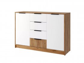 Комод КМ-002 Ивис (дуб крафт золотой/белый) в Чокурдахе - chokurdah.mebel-nsk.ru | фото
