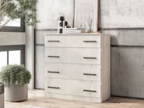 Комод Стандарт-6 NEW (дуб крафт белый) в Чокурдахе - chokurdah.mebel-nsk.ru | фото