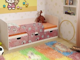Кровать детская с ящиками 1,86 Минима Hello Kitty в Чокурдахе - chokurdah.mebel-nsk.ru | фото