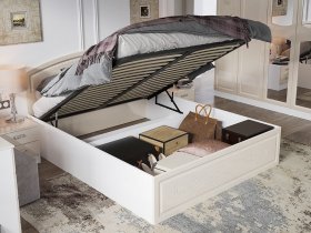 Кровать двуспальная 1,6 м Венеция КРМП-160 с подъемным механизмом в Чокурдахе - chokurdah.mebel-nsk.ru | фото