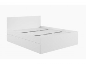 Кровать двуспальная с ящиками 1,6м Мадера-М1600 (белый) в Чокурдахе - chokurdah.mebel-nsk.ru | фото