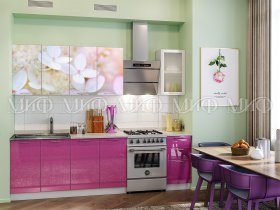 Кухонный гарнитур Вишневый цвет в Чокурдахе - chokurdah.mebel-nsk.ru | фото