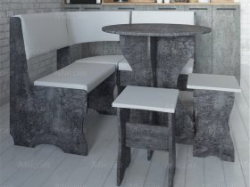 Кухонный уголок Лотос  (цемент темный к/з White) в Чокурдахе - chokurdah.mebel-nsk.ru | фото