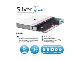 Матрас Silver Two в Чокурдахе - chokurdah.mebel-nsk.ru | фото