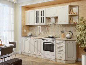 Модульная кухня Классика-1 (дуб молочный) в Чокурдахе - chokurdah.mebel-nsk.ru | фото