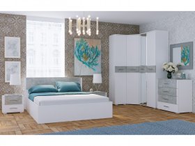 Модульная спальня Бьянка (белый/бетон) в Чокурдахе - chokurdah.mebel-nsk.ru | фото