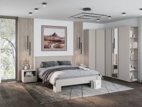 Модульная спальня Люмо (кашемир) в Чокурдахе - chokurdah.mebel-nsk.ru | фото