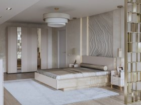 Модульная спальня Одетта (дуб эндгрей/меланж) в Чокурдахе - chokurdah.mebel-nsk.ru | фото