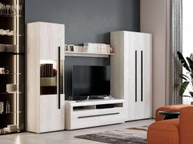 Модульная стенка Ницца (дуб витенберг) в Чокурдахе - chokurdah.mebel-nsk.ru | фото