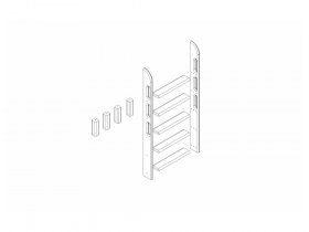 Пакет №10 Прямая лестница и опоры для двухъярусной кровати Соня в Чокурдахе - chokurdah.mebel-nsk.ru | фото