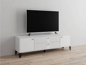 Тумба под ТВ Парус-10 (белый/белый снег) в Чокурдахе - chokurdah.mebel-nsk.ru | фото