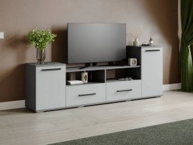 Тумба под ТВ Парус-2 (графит серый/серый камень) в Чокурдахе - chokurdah.mebel-nsk.ru | фото